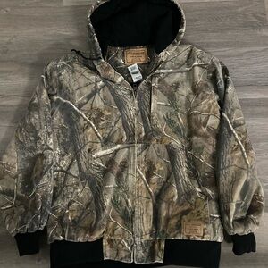 Levi Strauss Signature Field Gear Realtree AP Camo Hooded Lined Bomber Jacket L